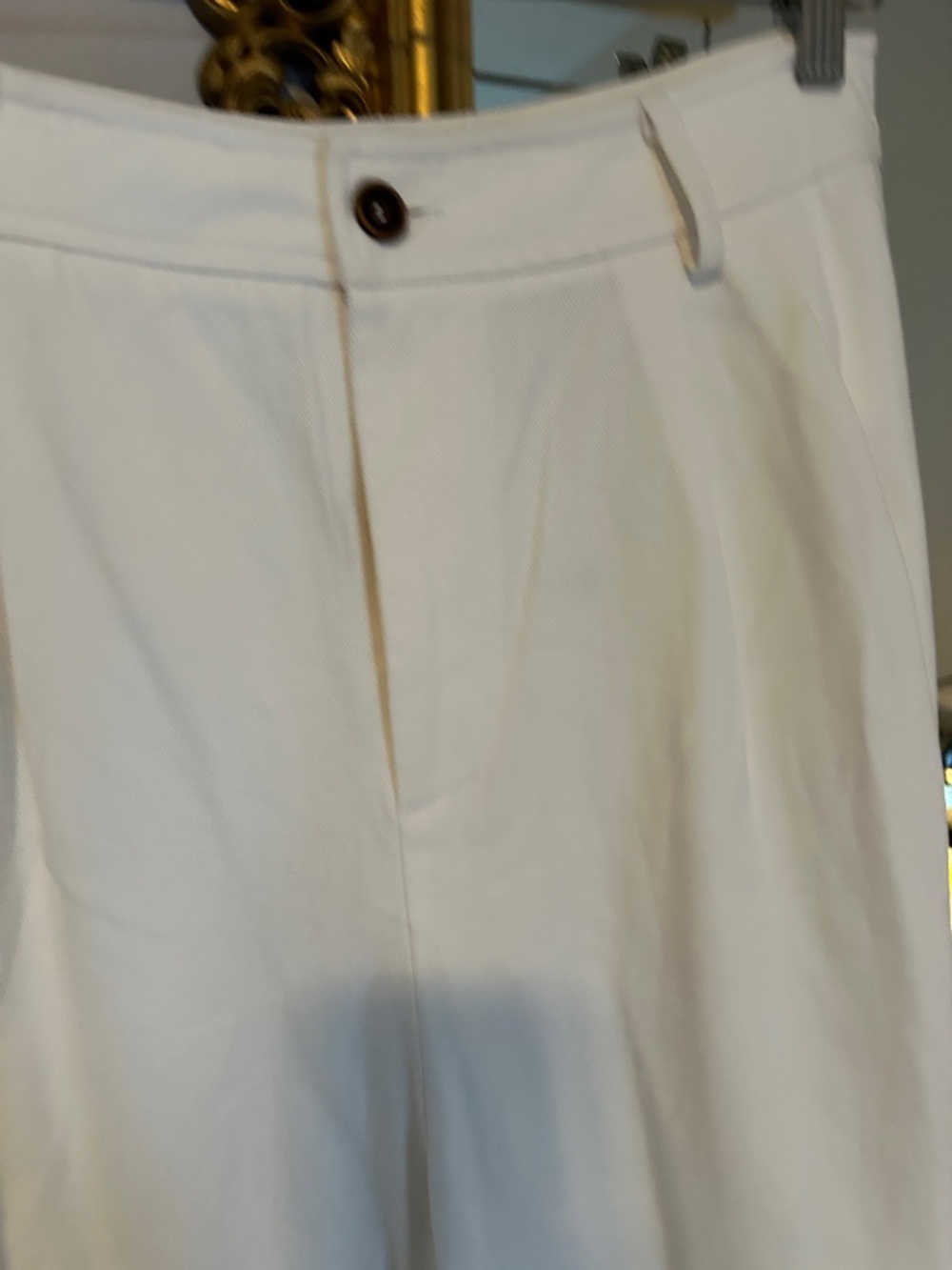 Anthropologie Wide-Leg White Pants